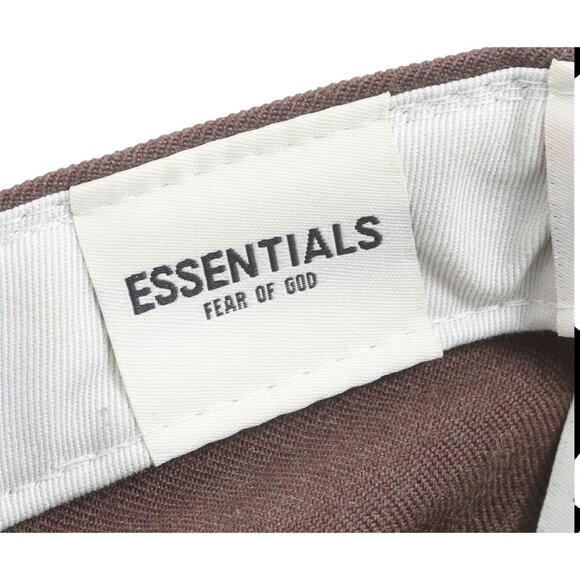 Fear Of God Essentials X New Era 5950 Gothic F Fitted Baseball Hat 7 3/8 Walnut - Picture 4 of 11